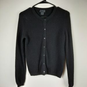 C By Bloomingdales Black Cashmere Cardigan Medium